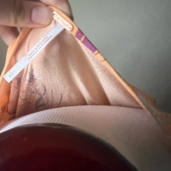 Free People Orange Cold Shoulder Mini Dress Tunic, size large - Picture 5 of 5